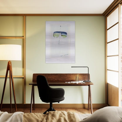 Untitled Glasses - 1973 - Mario Schifano Brushed Aluminum Print - 70x100 cm / 28x40 inches | Mario Schifano Aluminum Print | Mario Schifano Prints