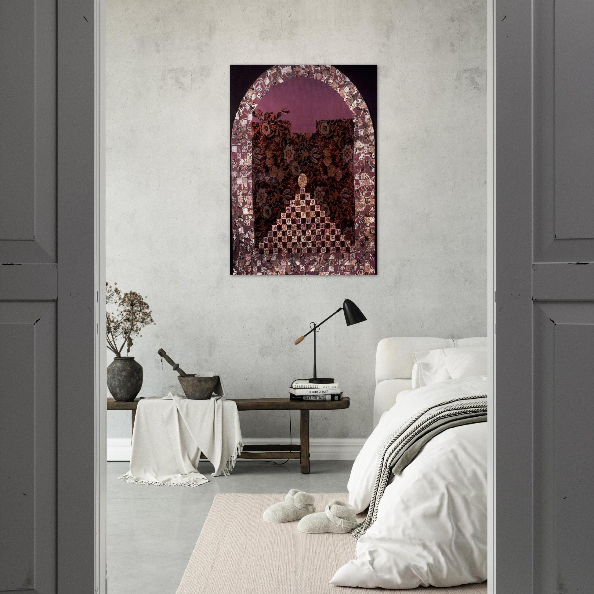 Shrine for the Egg - PD Pattern and Decoration - Miriam Schapiro Brushed Aluminum Print - 70x100 cm / 28x40 inches | Miriam Schapiro Aluminum Print | Miriam Schapiro Prints