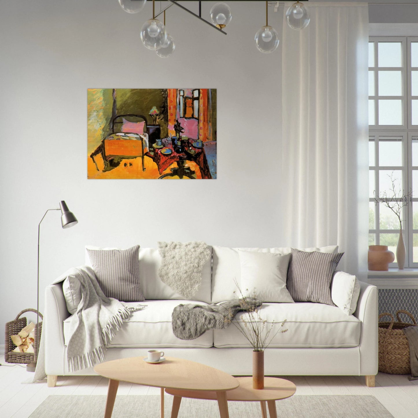BEDROOM IN AINTMILLERSTRASSE 1909 - Wassily Kandinsky Brushed Aluminum Print - 70x100 cm / 28x40 inches | Wassily Kandinsky Aluminum Print | Wassily Kandinsky Prints
