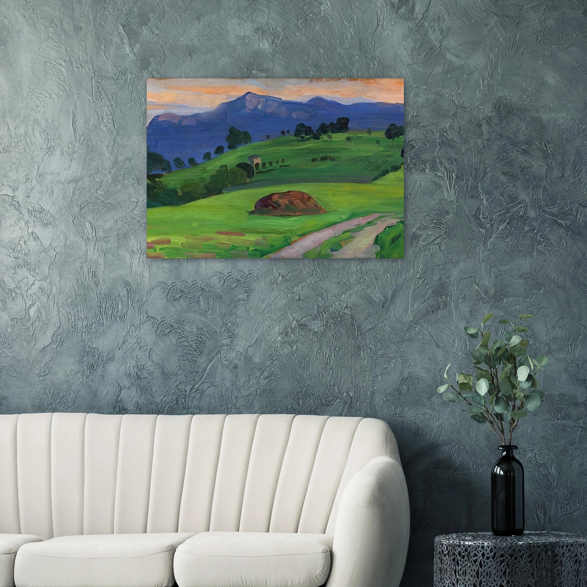 BERGWIESE 1910 - Gabriele Munter Brushed Aluminum Print - 70x100 cm / 28x40 inches | Gabriele Munter Aluminum Print | Gabriele Munter Prints