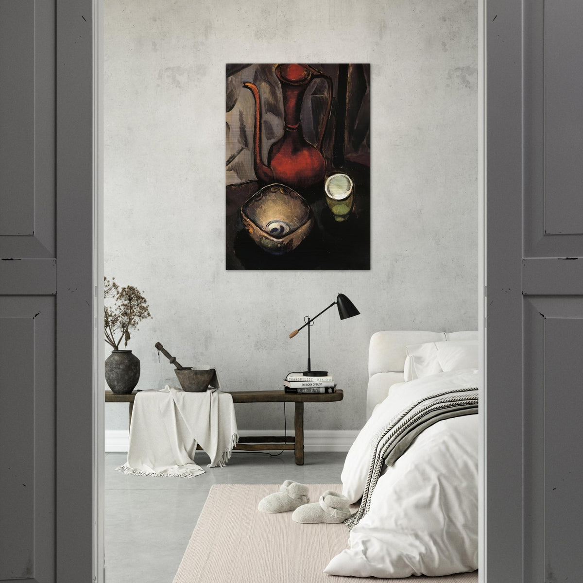 STILL LIFE WITH RED TEA KETTLE - Man Ray Brushed Aluminum Print - 70x100 cm / 28x40 inches | Man Ray Aluminum Print | Man Ray Prints