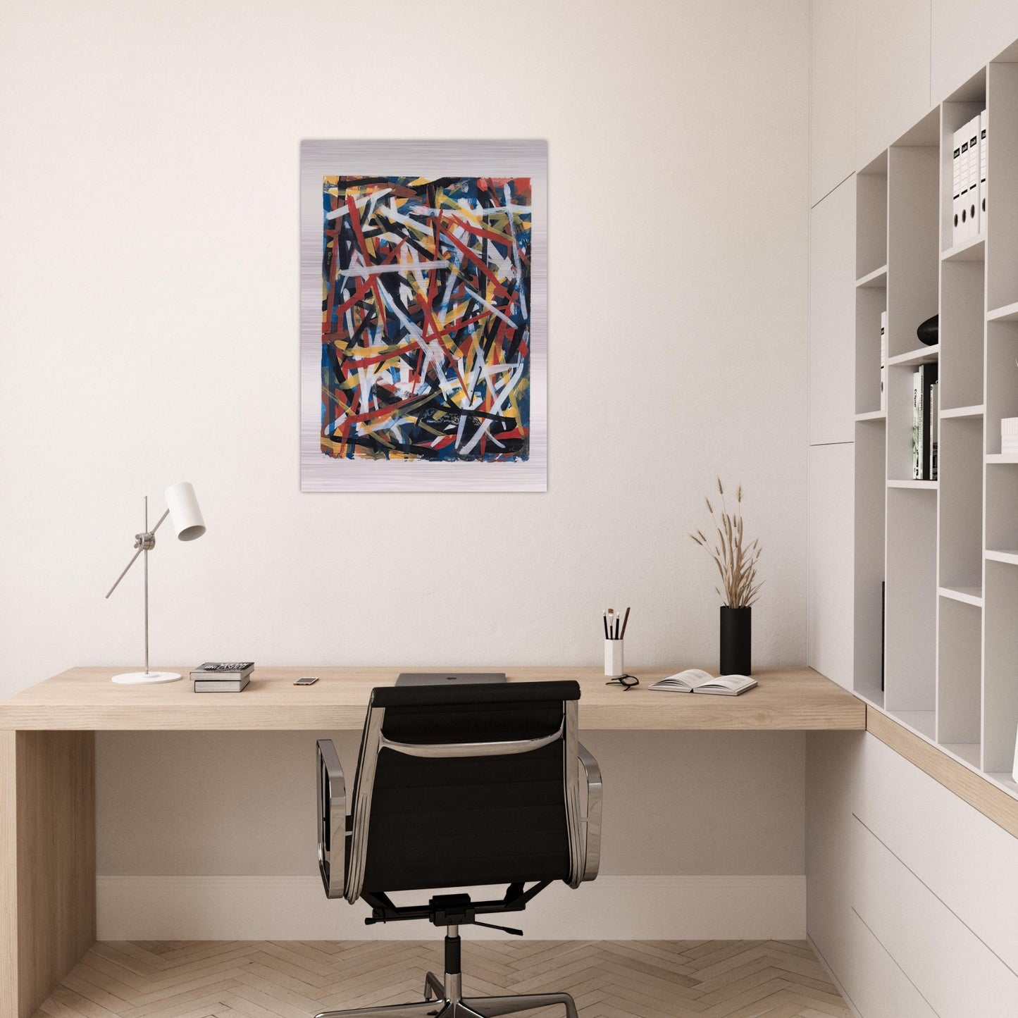 Brushstrokes - Sol LeWitt Brushed Aluminum Print - 70x100 cm / 28x40 inches | Sol LeWitt Aluminum Print | Sol LeWitt Prints