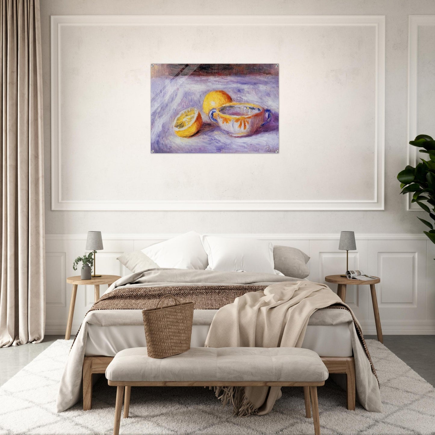 Still Life with Lemons - Pierre-Auguste Renoir Acrylic Print - 70x100 cm / 28x40″ inches