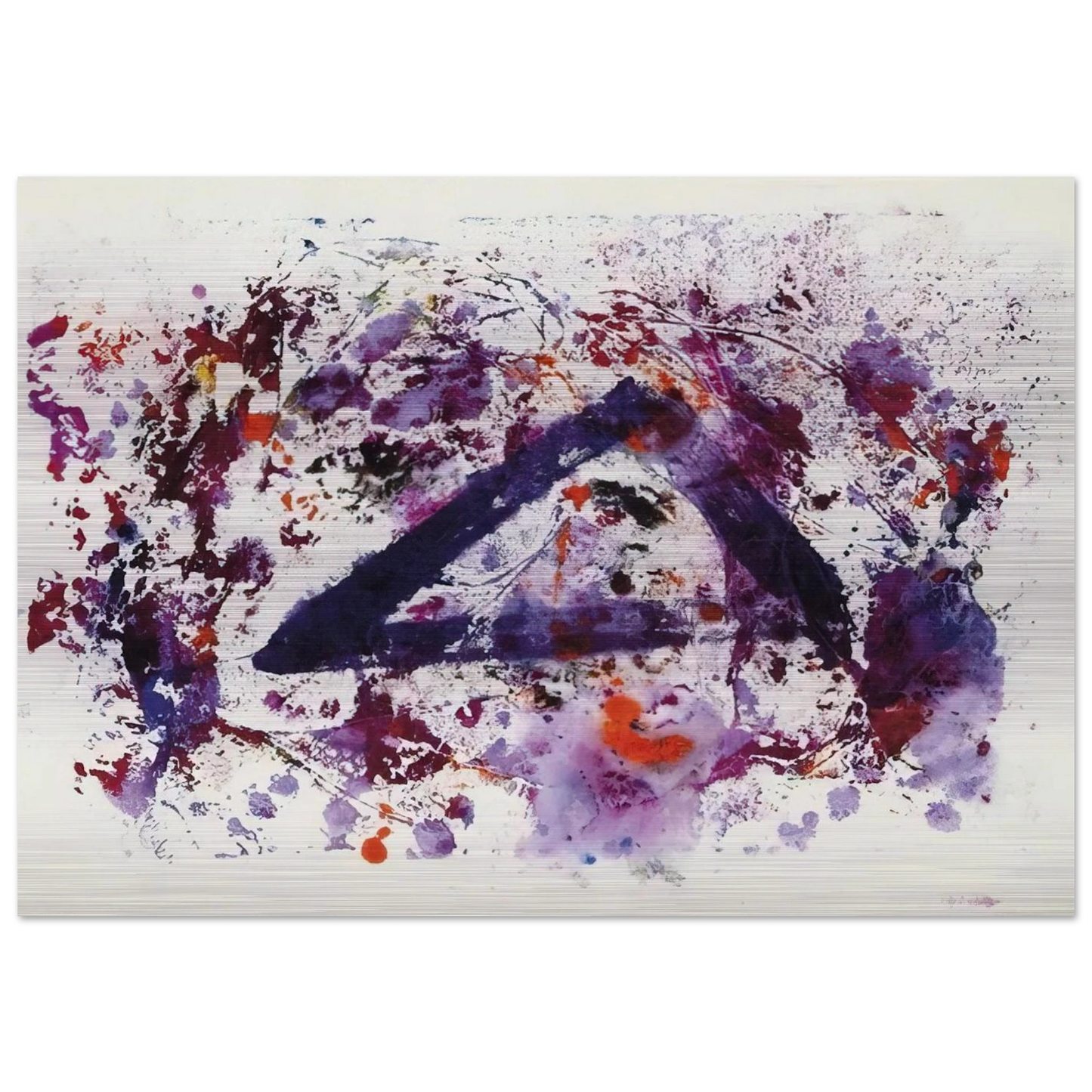 Untitled  SF220S  - Sam Francis Brushed Aluminum Print - 70x100 cm / 28x40 inches | Sam Francis Aluminum Print | Sam Francis Prints