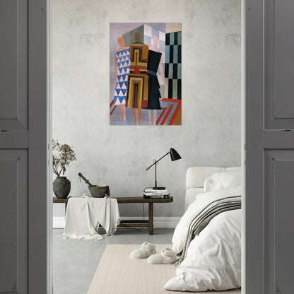 SIMULTANEOUS DRESSES THREE WOMEN FORMS COLOURS 1925 - Sonia Delaunay Brushed Aluminum Print - 70x100 cm / 28x40 inches | Sonia Delaunay Aluminum Print | Sonia Delaunay Prints