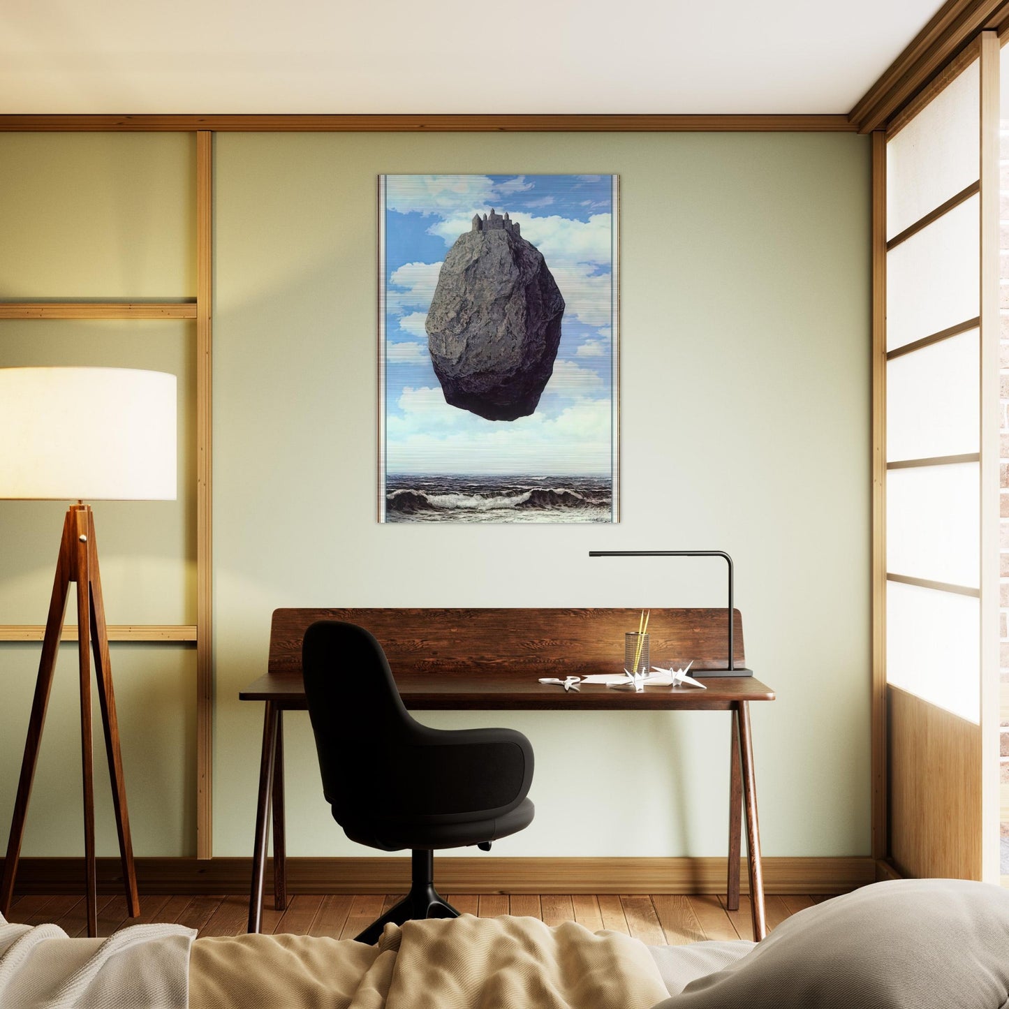 THE CASTLE OF THE PYRENEES 1959 - Rene Magritte Brushed Aluminum Print - 70x100 cm / 28x40 inches | Rene Magritte Aluminum Print | Rene Magritte Prints