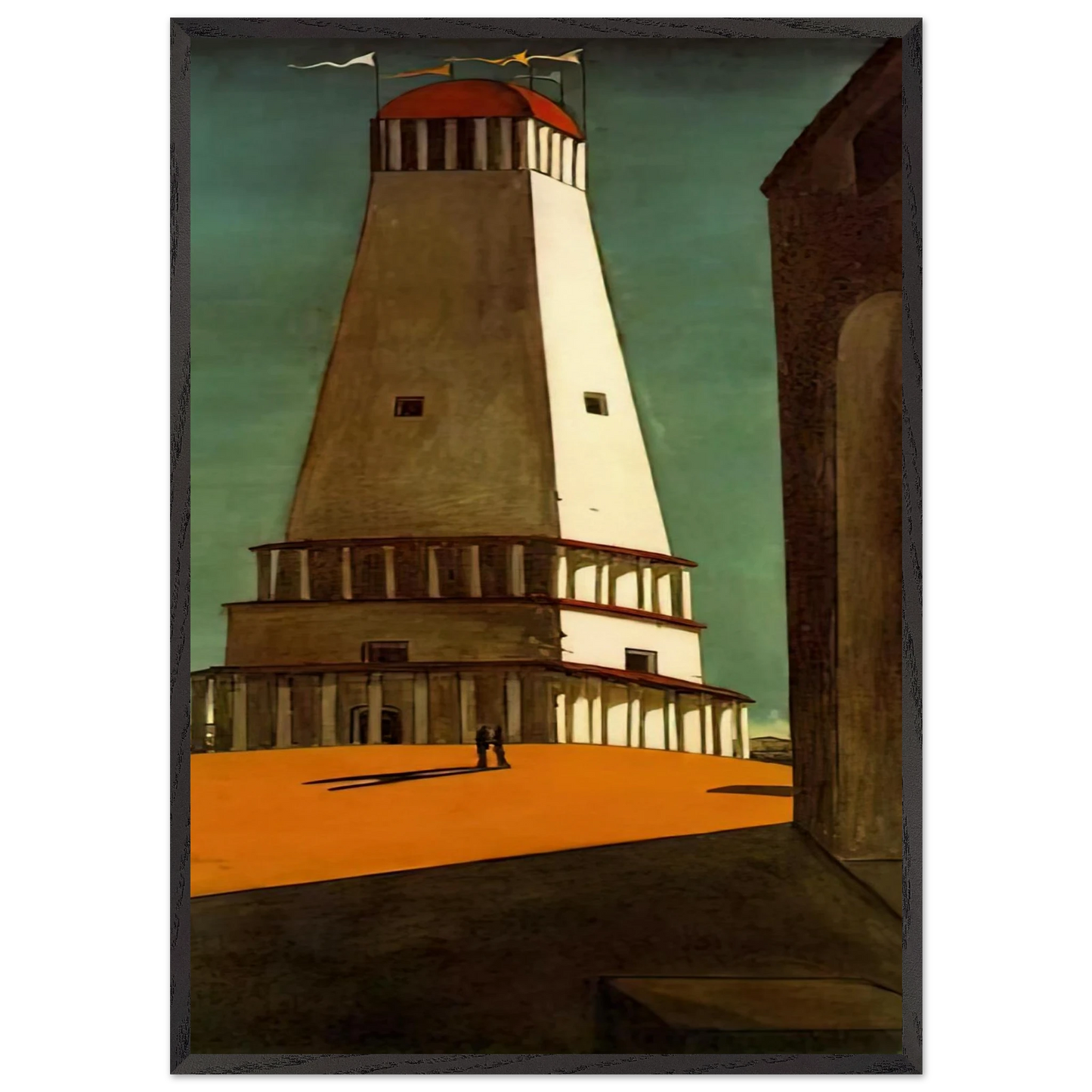 THE NOSTALGIA OF THE INFINITE 1913 - Giorgio de Chirico 70x100 cm / 28x40 inches Framed Art Print – Black Wooden Frame