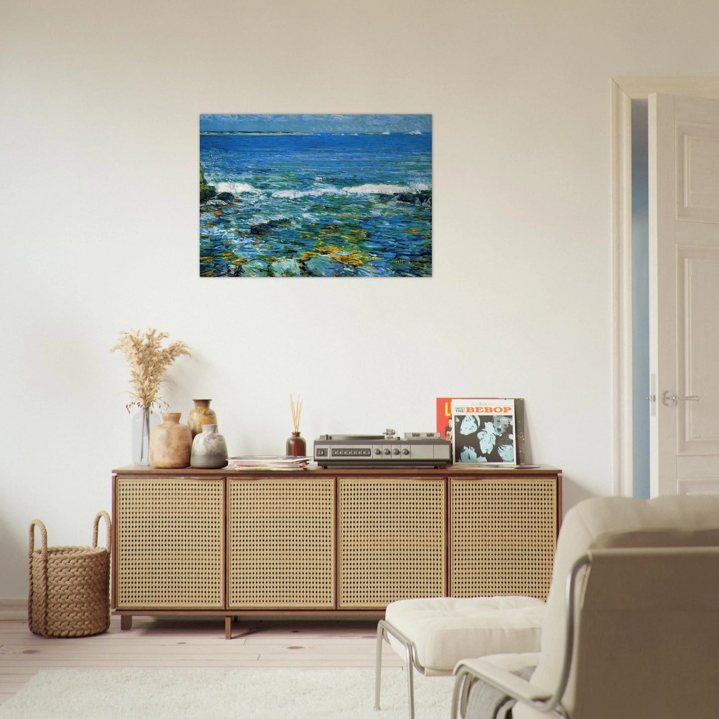 Duck Island from Appledore - Childe Hassam Brushed Aluminum Print - 70x100 cm / 28x40 inches | Childe Hassam Aluminum Print | Childe Hassam Prints