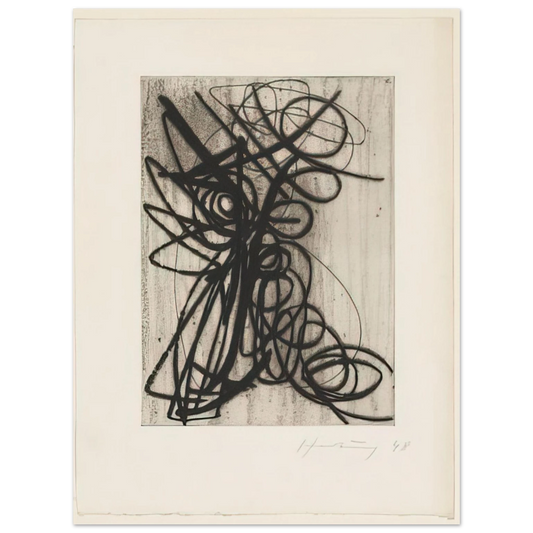 Hans Hartung - Composition - 1948  75x100 cm / 30x40inches Fine Art Poster