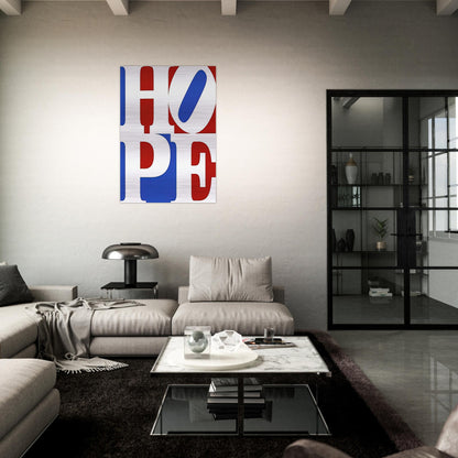 Hope - Robert Indiana Brushed Aluminum Print - 70x100 cm / 28x40 inches | Robert Indiana Aluminum Print | Robert Indiana Prints