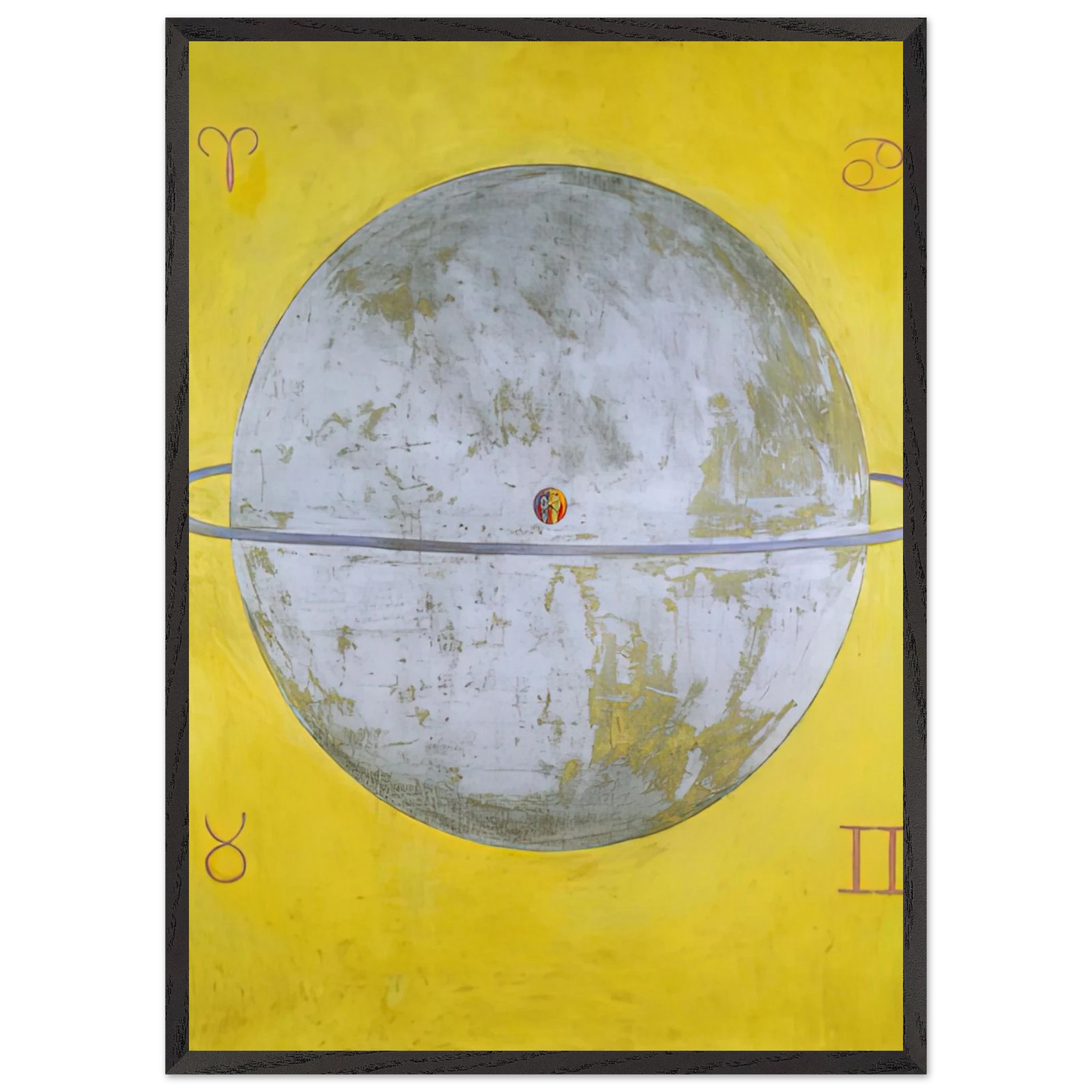 Hilma af Klint - THE DOVE NR 12 1915 Wall art - 45x60 cm / 18x24 inches - Premium Wooden Framed Poster With Fine Art Paper-canvas - White frame