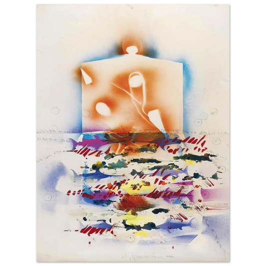 Alighiero Boetti - PESCI SPADA 1988  75x100 cm / 30x40inches Fine Art Poster