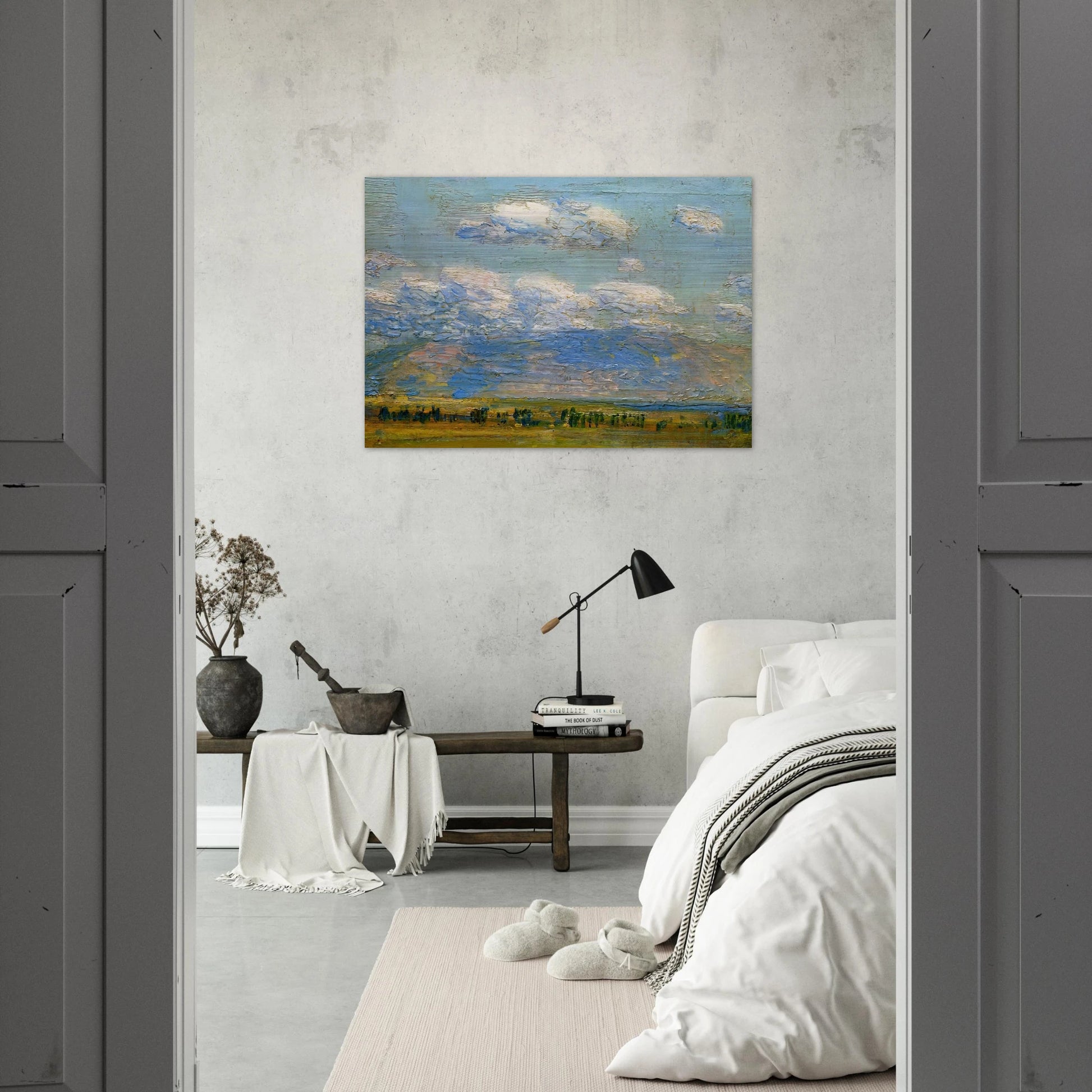 Mountain Home, Idaho - Childe Hassam Brushed Aluminum Print - 70x100 cm / 28x40 inches | Childe Hassam Aluminum Print | Childe Hassam Prints