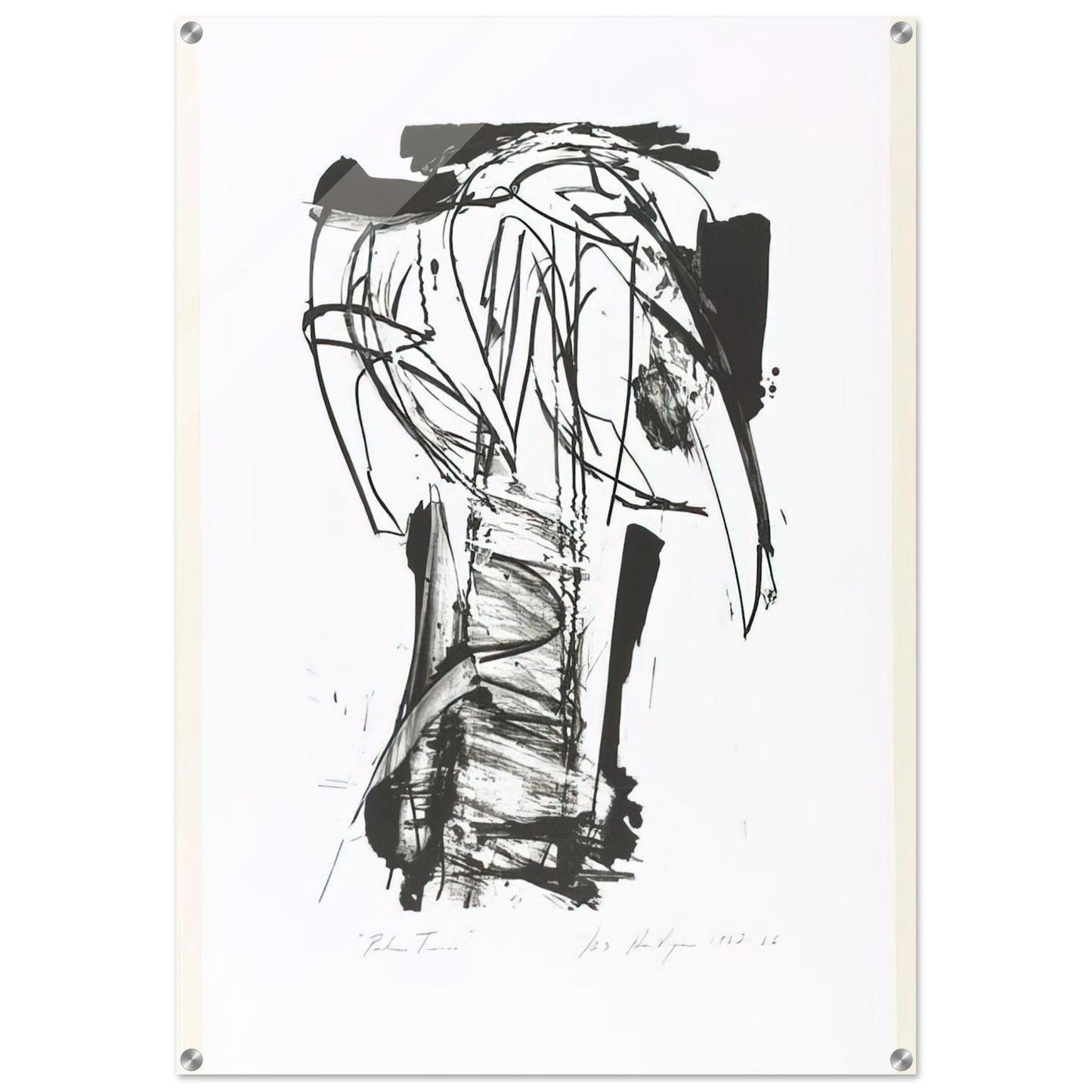 PALM TREES FROM THE SERIES THE ARCHAICS 1966 - Grace Hartigan Acrylic Print - 70x100 cm / 28x40″ inches | Grace Hartigan Wall Art | Grace Hartigan Prints