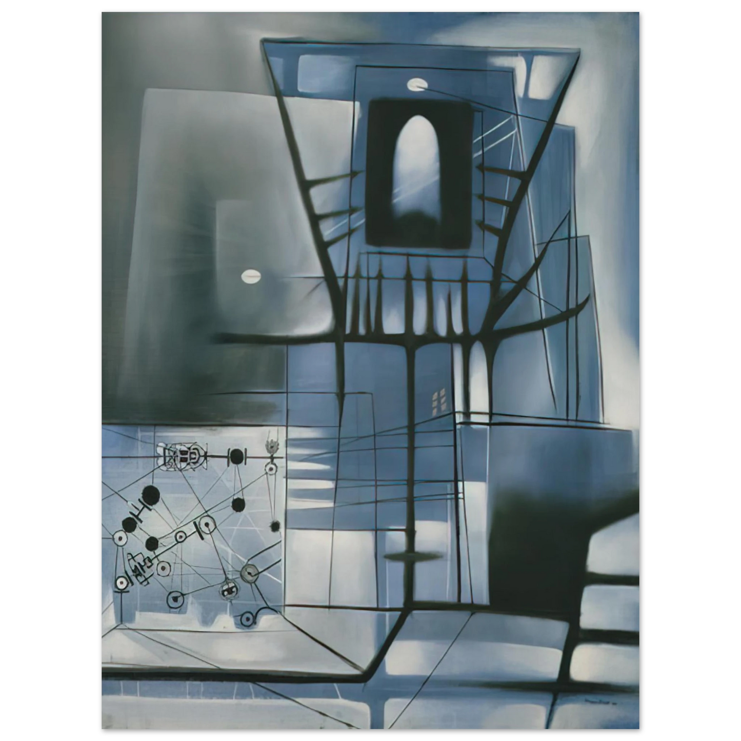 Jimmy Ernst - A Time for Fear - 1949  75x100 cm / 30x40inches Fine Art Poster