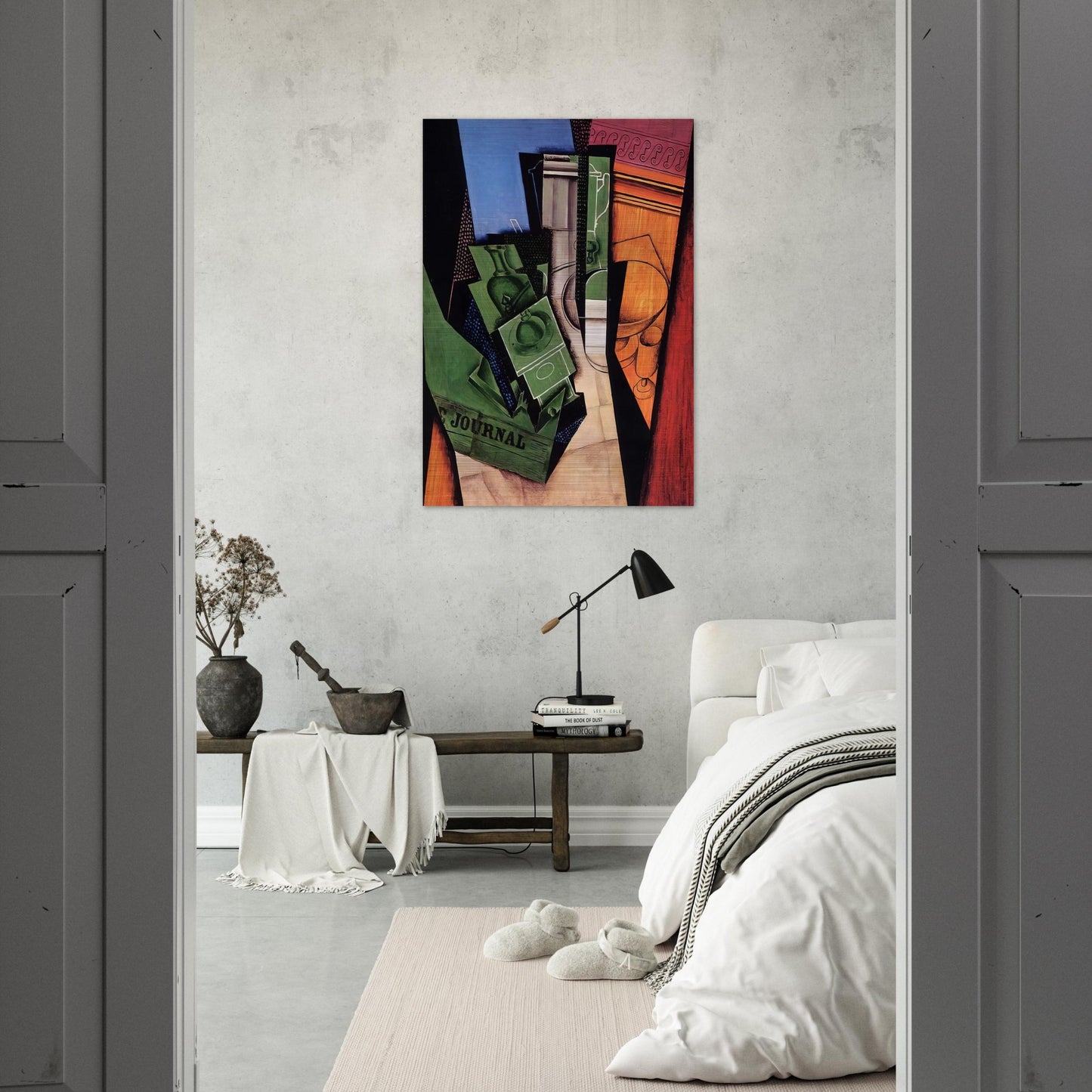 BREAKFAST 1915 - Juan Gris Brushed Aluminum Print - 70x100 cm / 28x40 inches | Juan Gris Aluminum Print | Juan Gris Prints
