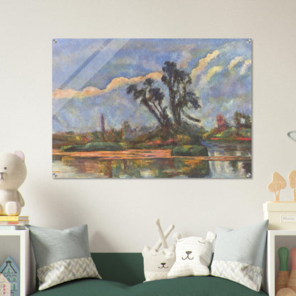 Bank of the Oise - Paul Cézanne Acrylic Print - 70x100 cm / 28x40″ inches