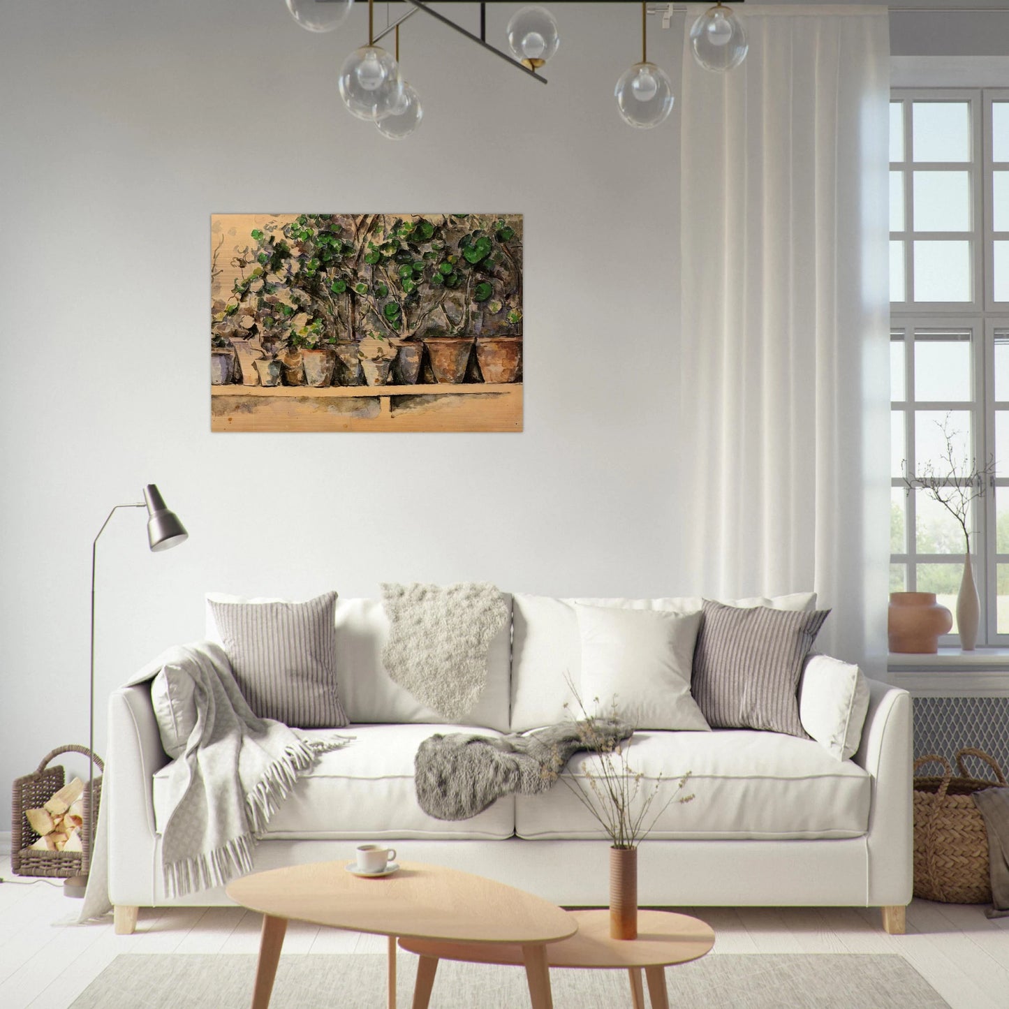 Flower Pots - Paul Cézanne Brushed Aluminum Print - 70x100 cm / 28x40 inches | Paul Cézanne Aluminum Print | Paul Cézanne Prints