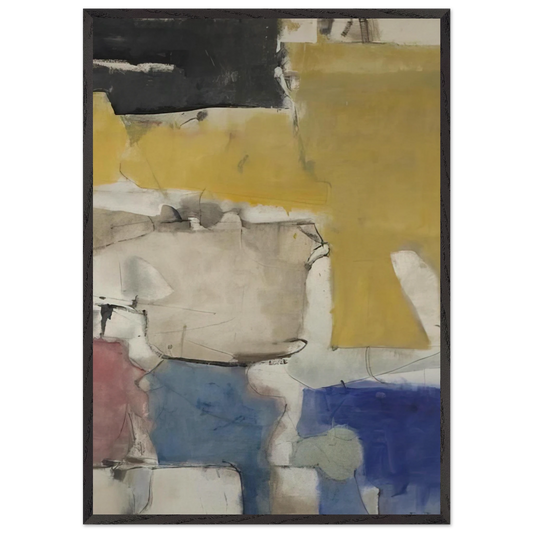 Albuquerque 9 - Richard Diebenkorn 70x100 cm / 28x40 inches Framed Art Print – Black Wooden Frame