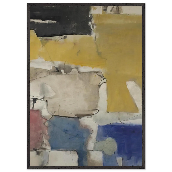 Albuquerque 9 - Richard Diebenkorn 70x100 cm / 28x40 inches Framed Art Print – Black Wooden Frame