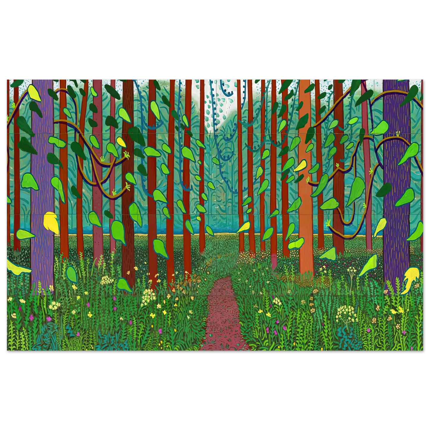 David Hockney - David Hockney Wall art - 15x20 cm / 6x8 inches - Fine Art Poster-canvas - -