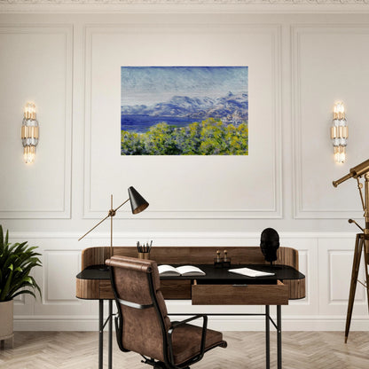 View of Ventimiglia - claude monet Brushed Aluminum Print - 70x100 cm / 28x40 inches | claude monet Aluminum Print | claude monet Prints