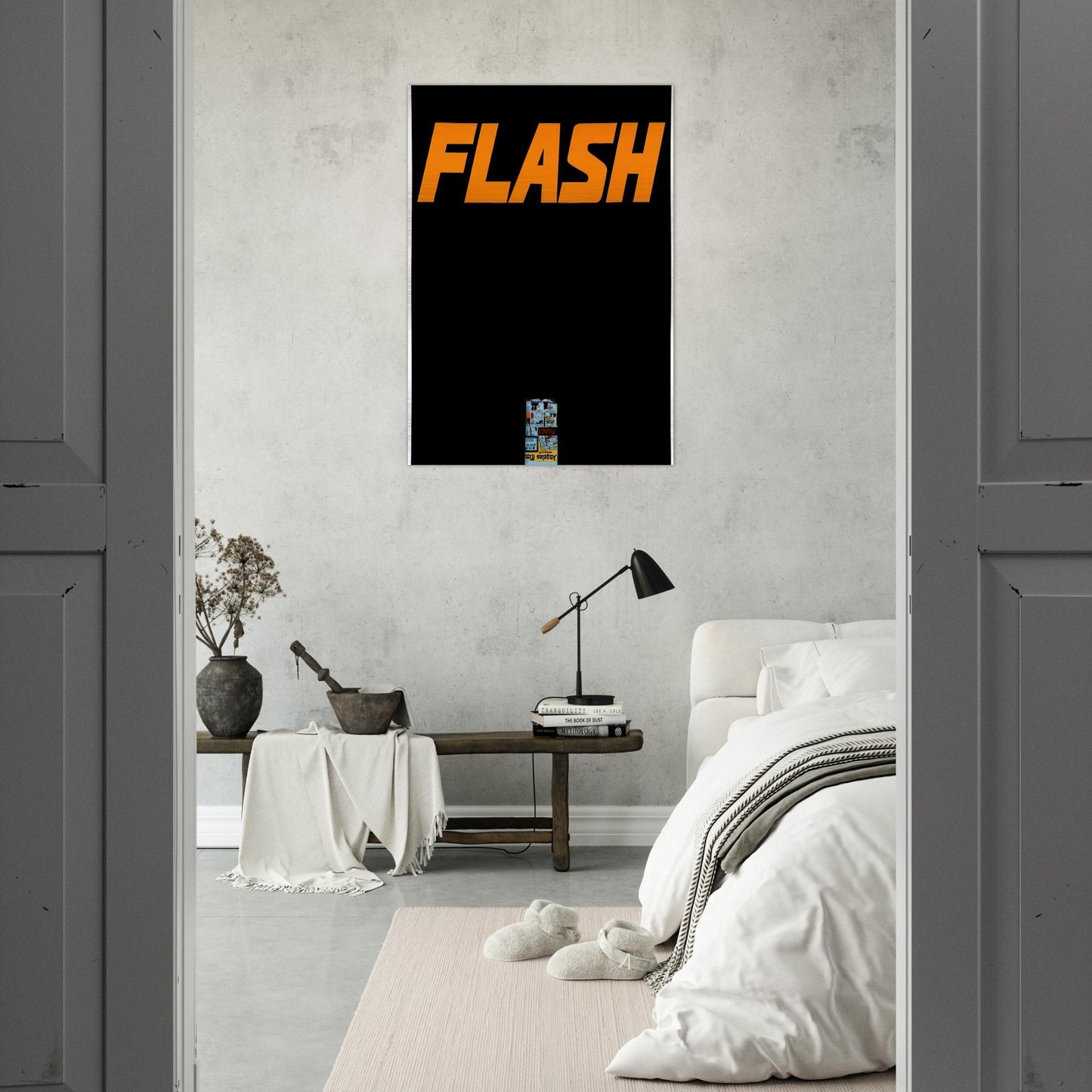 FLASH L A TIMES 1963 - Edward Ruscha Brushed Aluminum Print - 70x100 cm / 28x40 inches | Edward Ruscha Aluminum Print | Edward Ruscha Prints