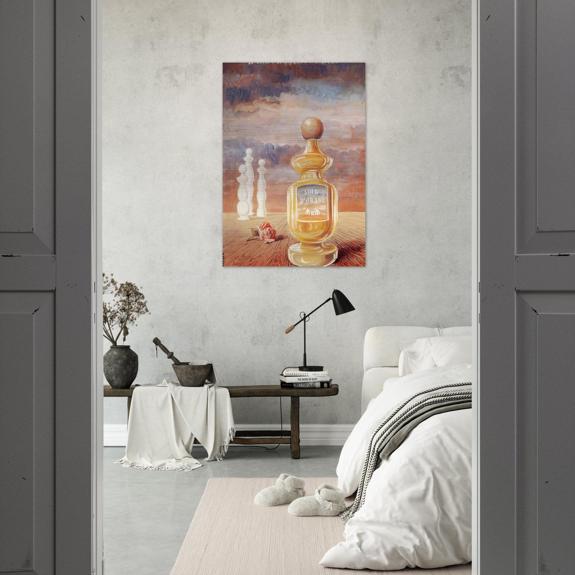 SOIR D ORAGE STRANGE PERFUME BY MEM - Rene Magritte Brushed Aluminum Print - 70x100 cm / 28x40 inches | Rene Magritte Aluminum Print | Rene Magritte Prints