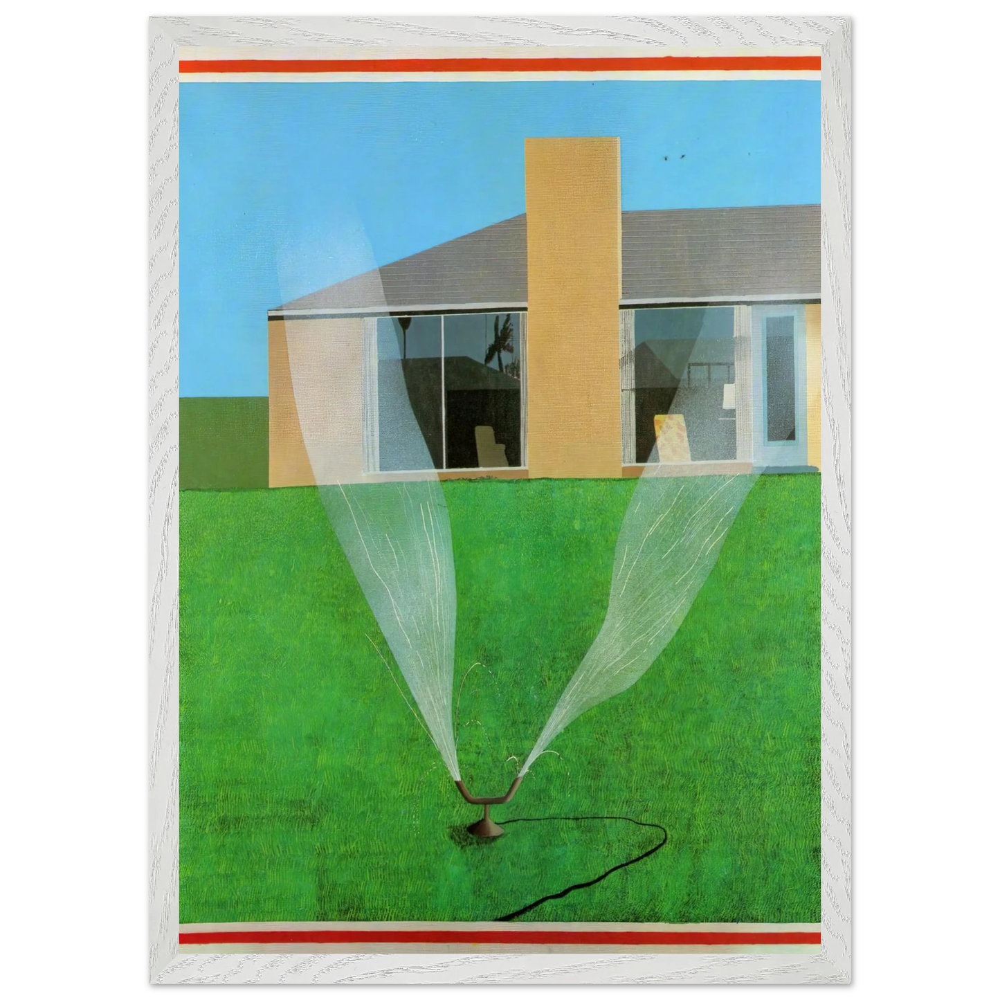 David Hockney - David Hockney Wall art - 50x50 cm / 20x20 inches - Premium Wooden Framed Poster With Fine Art Paper-canvas - Wood frame