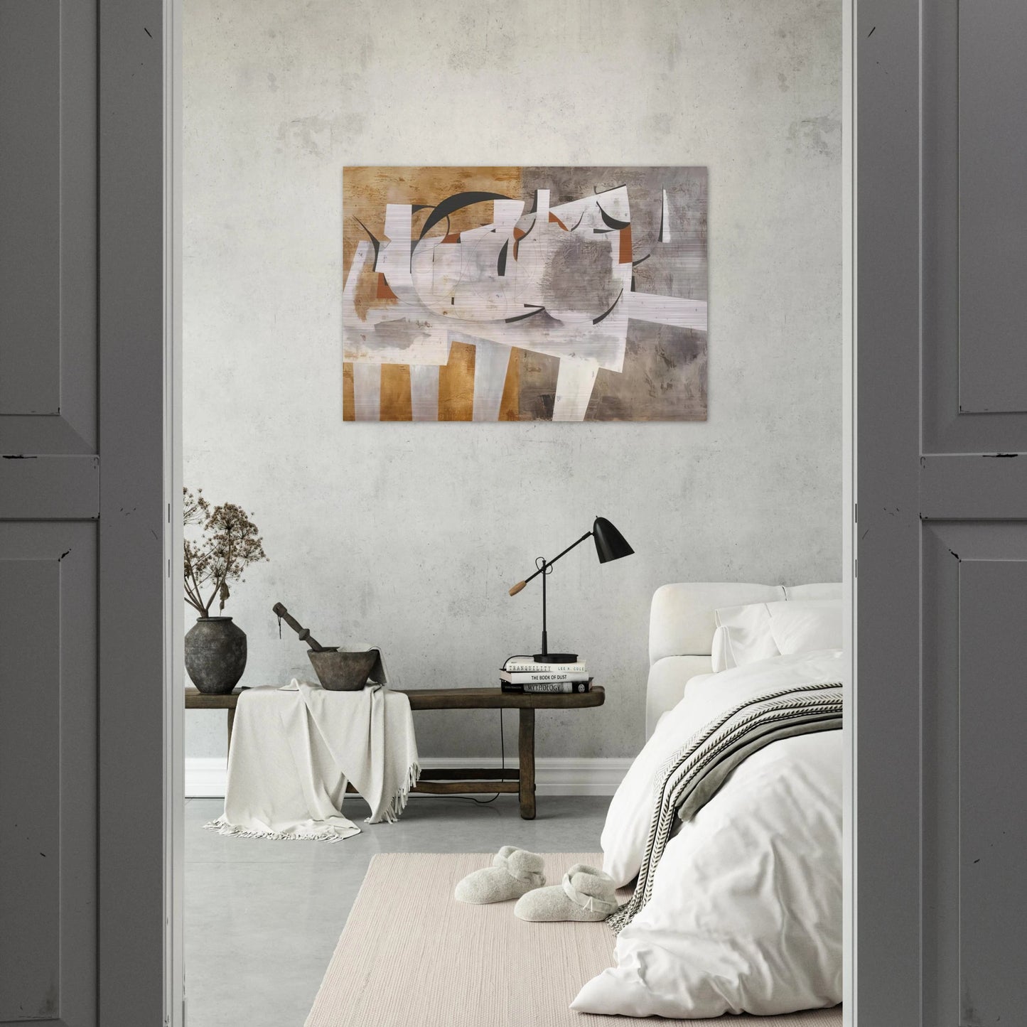 August 1956 Val d'Orcia - 1956 - Ben Nicholson Brushed Aluminum Print - 70x100 cm / 28x40 inches | Ben Nicholson Aluminum Print | Ben Nicholson Prints