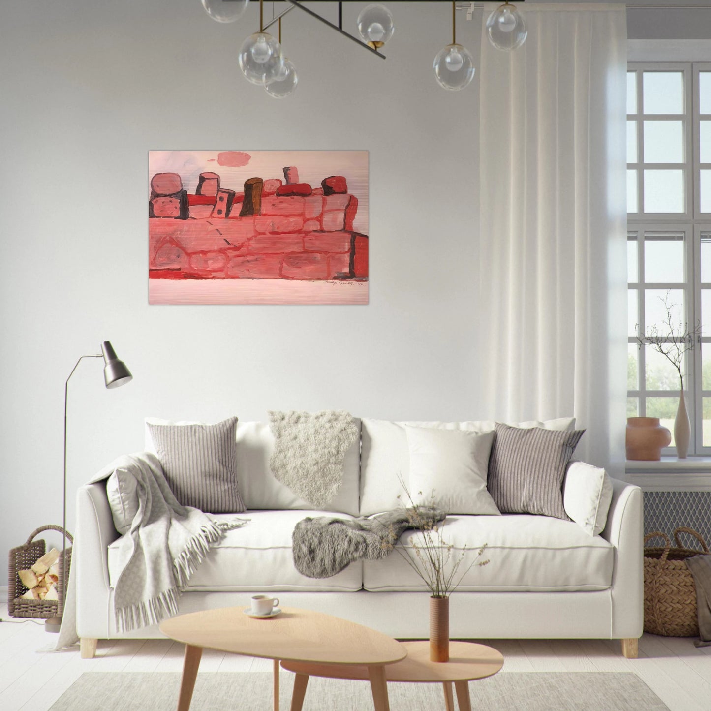 CERVETERI 1972 - Philip Guston Brushed Aluminum Print - 70x100 cm / 28x40 inches | Philip Guston Aluminum Print | Philip Guston Prints