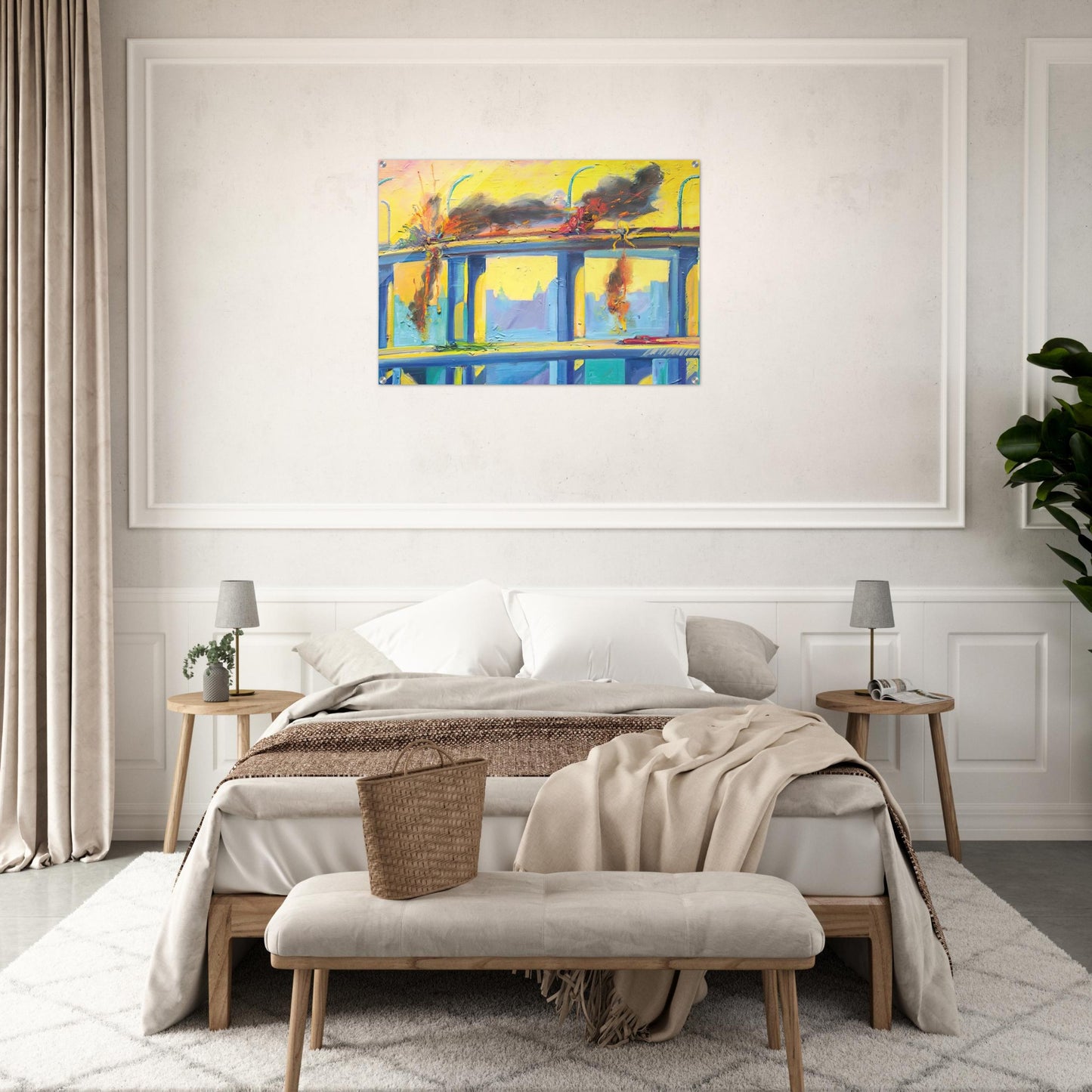 Sunset Crash - 1982 - Carlos Almaraz Acrylic Print - 70x100 cm / 28x40″ inches | Carlos Almaraz Wall Art | Carlos Almaraz Prints