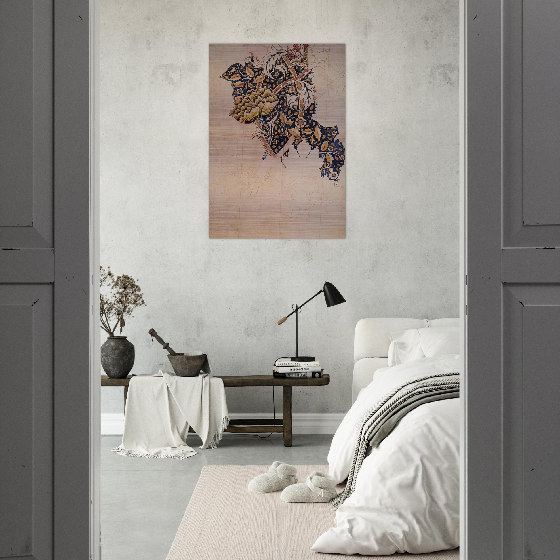DESIGN FOR WINDRUSH PRINTED TEXTILE 1883 - William Morris Brushed Aluminum Print - 70x100 cm / 28x40 inches | William Morris Aluminum Print | William Morris Prints