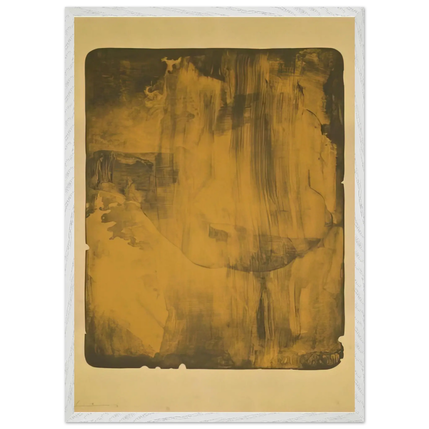 Helen Frankenthaler - Bronze Smoke - 1978 Wall art - 40x50 cm / 16x20 Inches - Premium Wooden Framed Poster With Fine Art Paper - Wood frame