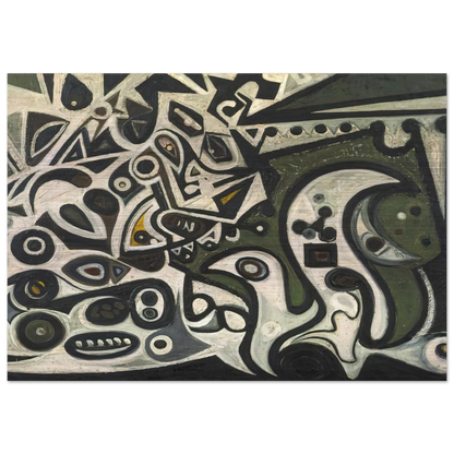 River Metamorphosis - 1939 - Richard Pousette-Dart Brushed Aluminum Print - 70x100 cm / 28x40 inches | Richard Pousette-Dart Aluminum Print | Richard Pousette-Dart Prints