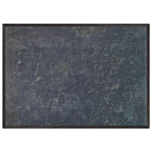 Panorama - Cy Twombly 70x100 cm / 28x40 inches Framed Art Print – Black Wooden Frame