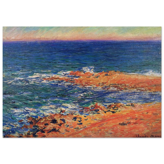 The Big Blue Sea in Antibes - claude monet Brushed Aluminum Print - 70x100 cm / 28x40 inches | claude monet Aluminum Print | claude monet Prints