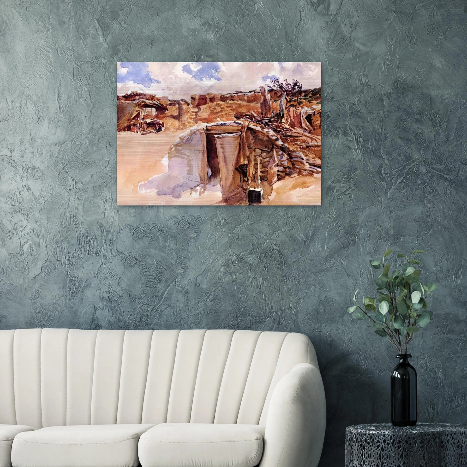 Dugout - John Singer Sargent Brushed Aluminum Print - 70x100 cm / 28x40 inches | John Singer Sargent Aluminum Print | John Singer Sargent Prints