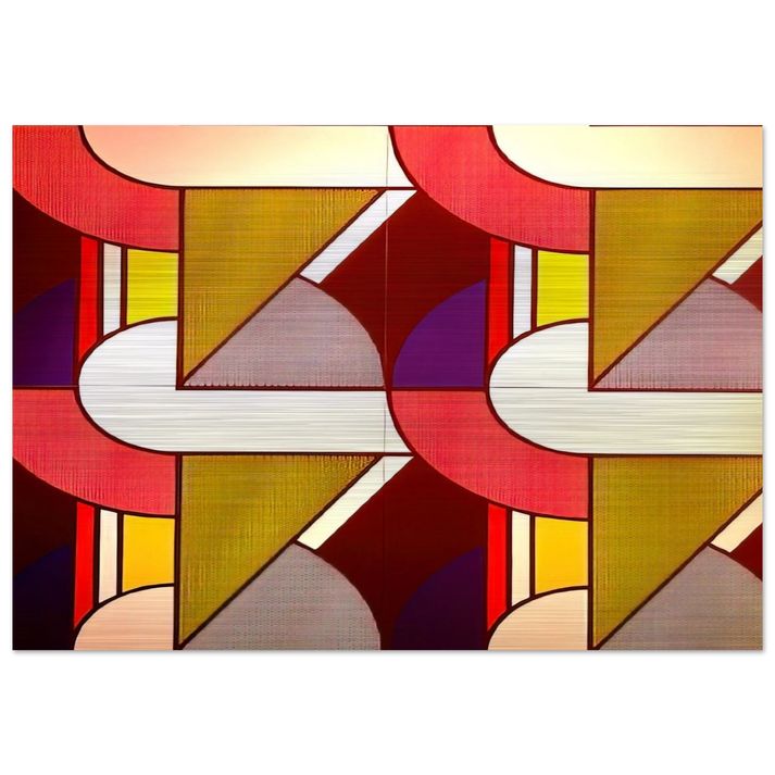 MODULAR PAINTING WITH FOUR PANELS 2 1969 - Roy Lichtenstein Brushed Aluminum Print - 70x100 cm / 28x40 inches | Roy Lichtenstein Aluminum Print | Roy Lichtenstein Prints