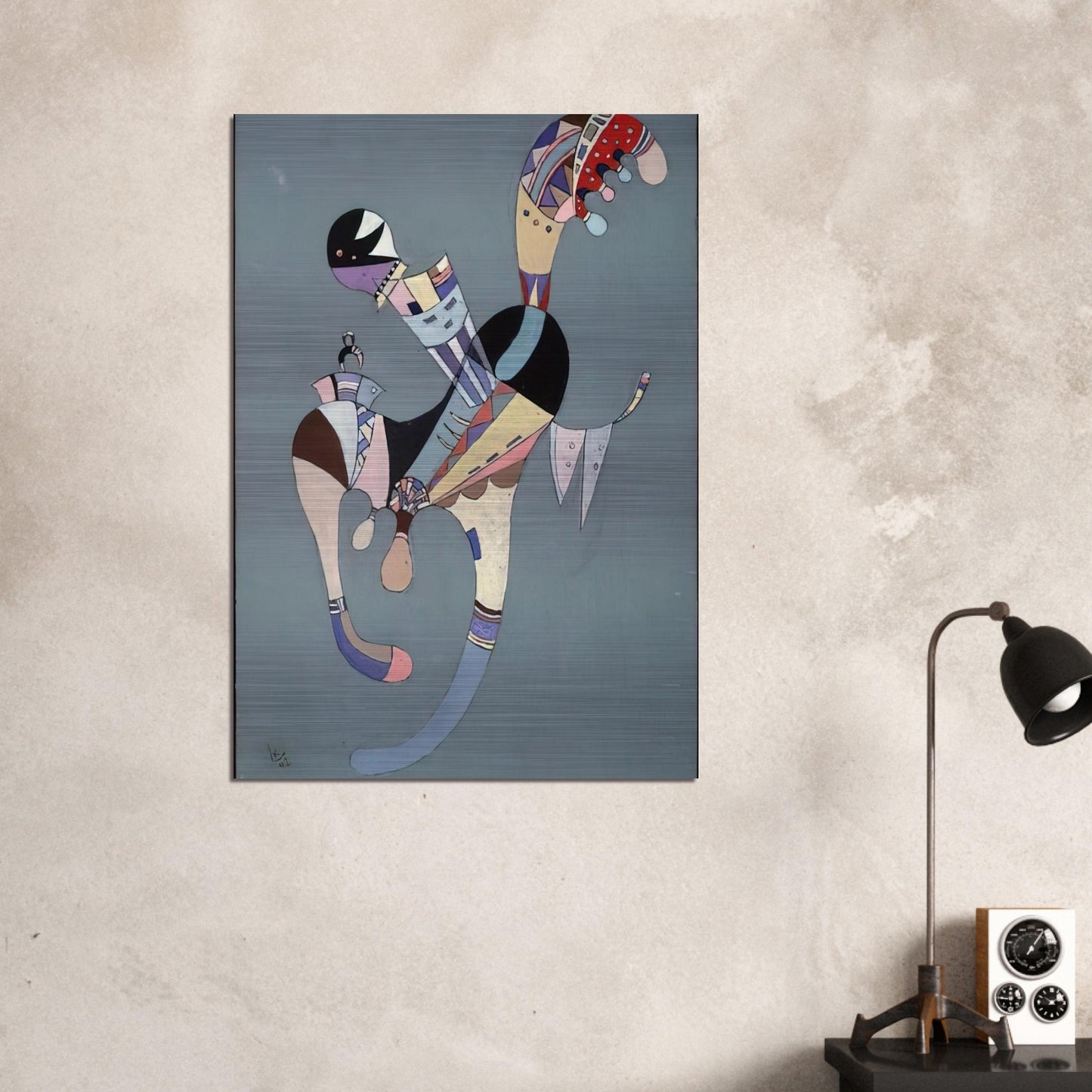 A FLOATING FIGURE 1942 - Wassily Kandinsky Brushed Aluminum Print - 70x100 cm / 28x40 inches | Wassily Kandinsky Aluminum Print | Wassily Kandinsky Prints