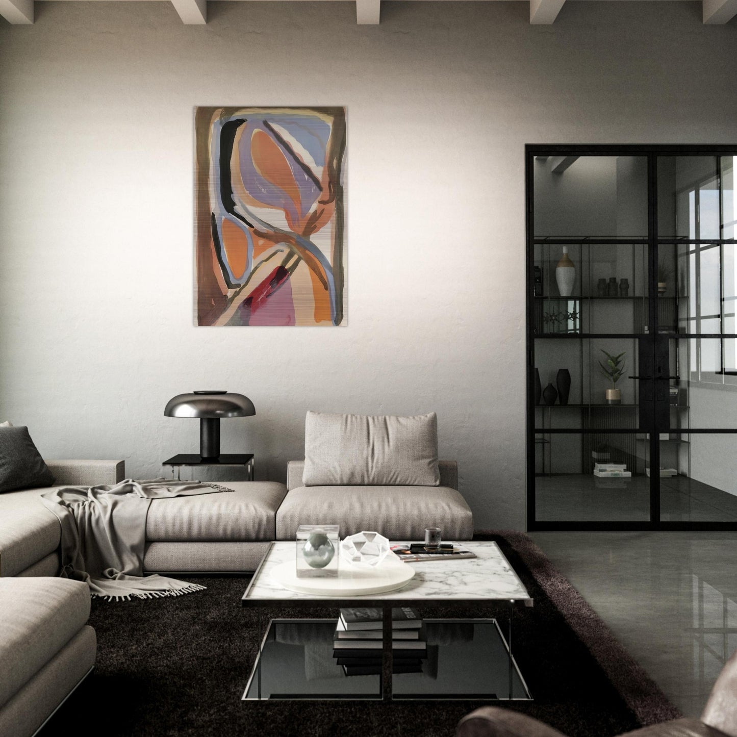 Untitled - 1972 - Bram van Velde Brushed Aluminum Print - 70x100 cm / 28x40 inches | Bram van Velde Aluminum Print | Bram van Velde Prints