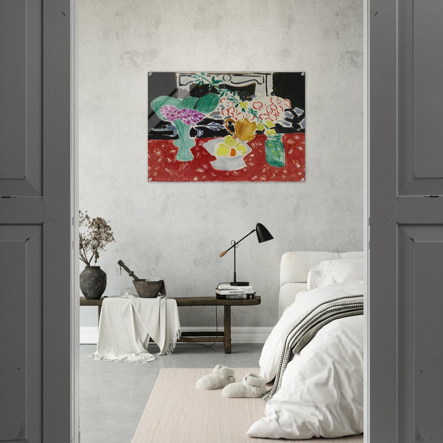 ROSES DE NOEL ET SAXIFRAGE 1944 - Henri Matisse Acrylic Print - 70x100 cm / 28x40″ inches