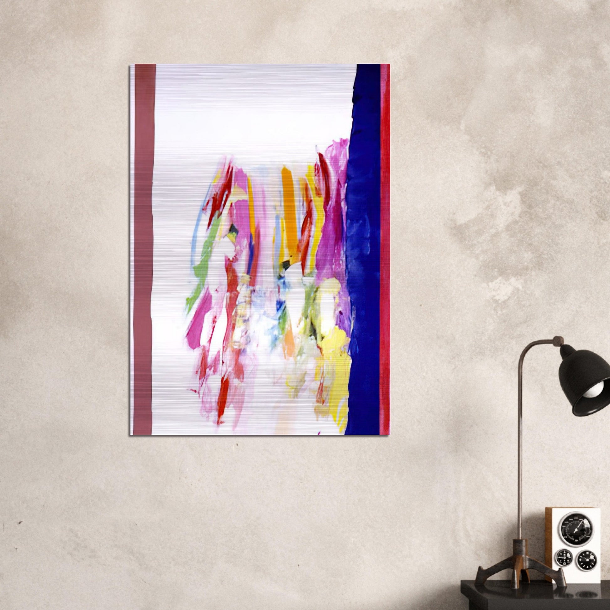 Jubilant Blue - 1972 - Ronnie Landfield Brushed Aluminum Print - 70x100 cm / 28x40 inches | Ronnie Landfield Aluminum Print | Ronnie Landfield Prints