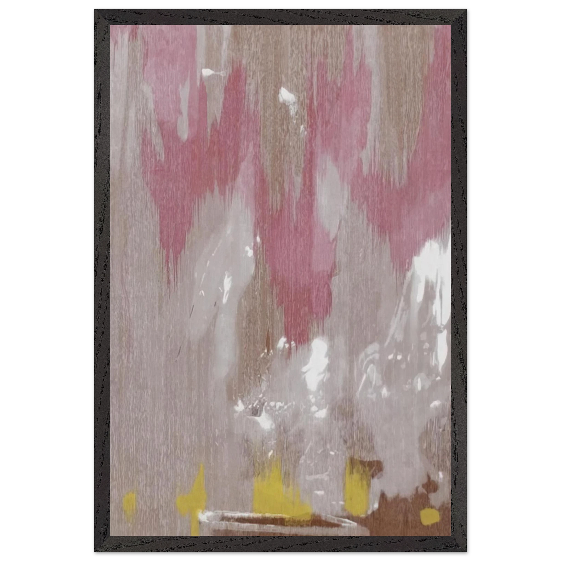 Helen Frankenthaler - Tales of Genji IV - 1998 Wall art - 15x20 cm / 6x8 inches - Premium Wooden Framed Poster With Fine Art Paper-canvas - White frame