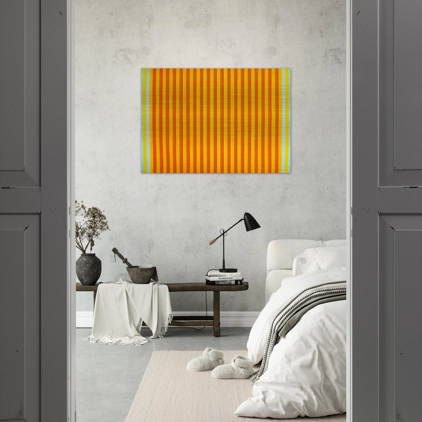 Sunball - 1960 - Gene Davis Brushed Aluminum Print - 70x100 cm / 28x40 inches | Gene Davis Aluminum Print | Gene Davis Prints