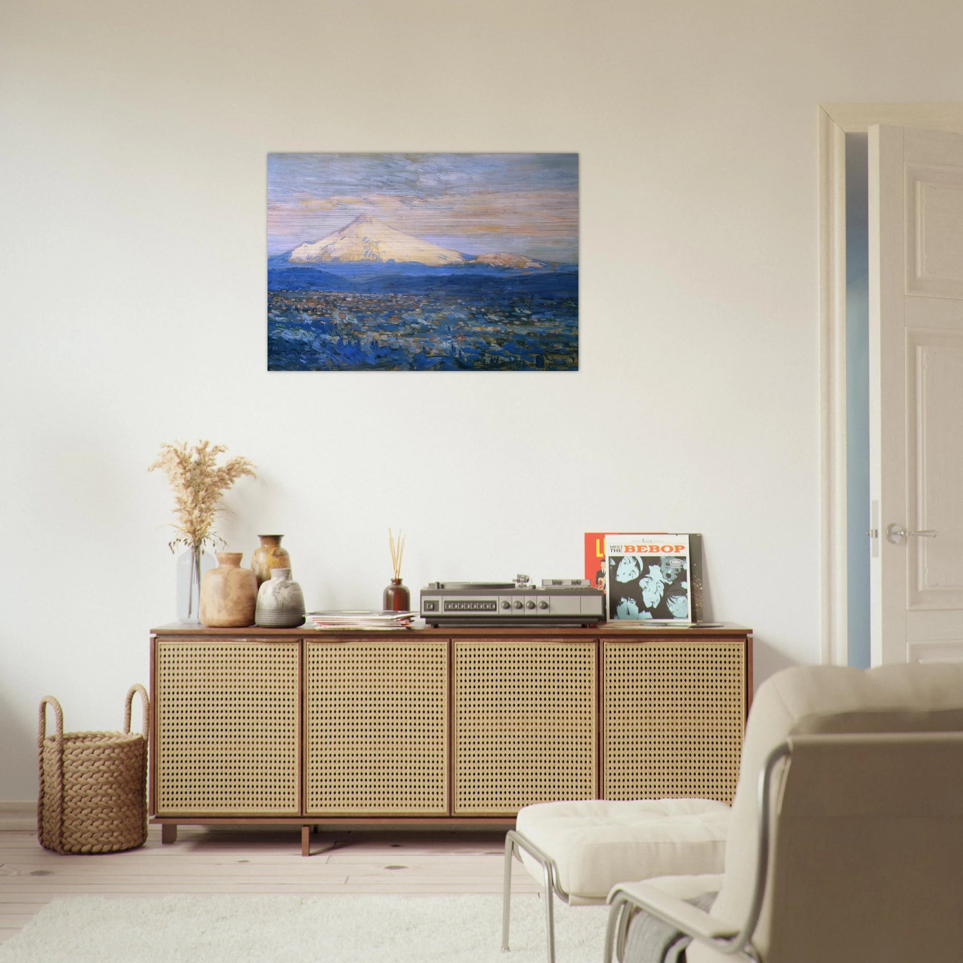 Mount Hood - Childe Hassam Brushed Aluminum Print - 70x100 cm / 28x40 inches | Childe Hassam Aluminum Print | Childe Hassam Prints