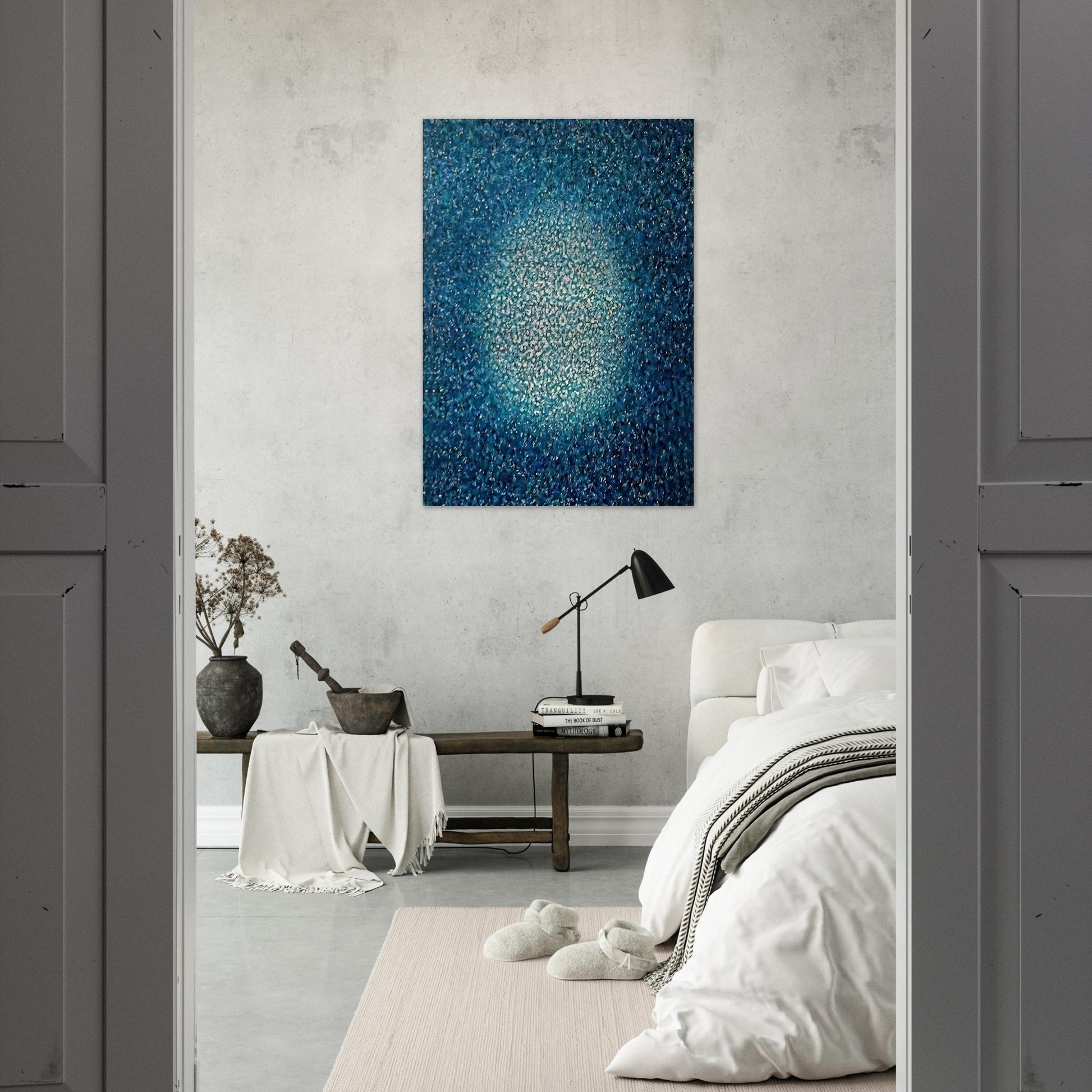 Blue Prescence - Richard Pousette-Dart Brushed Aluminum Print - 70x100 cm / 28x40 inches | Richard Pousette-Dart Aluminum Print | Richard Pousette-Dart Prints
