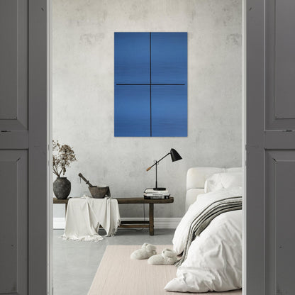 Event in Blue - 1994 - Leon Polk Smith Brushed Aluminum Print - 70x100 cm / 28x40 inches | Leon Polk Smith Aluminum Print | Leon Polk Smith Prints