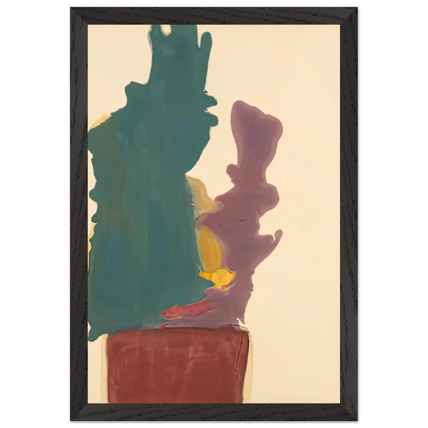 Helen Frankenthaler - Evil Spirit, 1963- Wall Art - 21x29.7 cm / 8x12" - Premium Wooden Framed Poster With Fine Art Paper-canvas - Wood frame