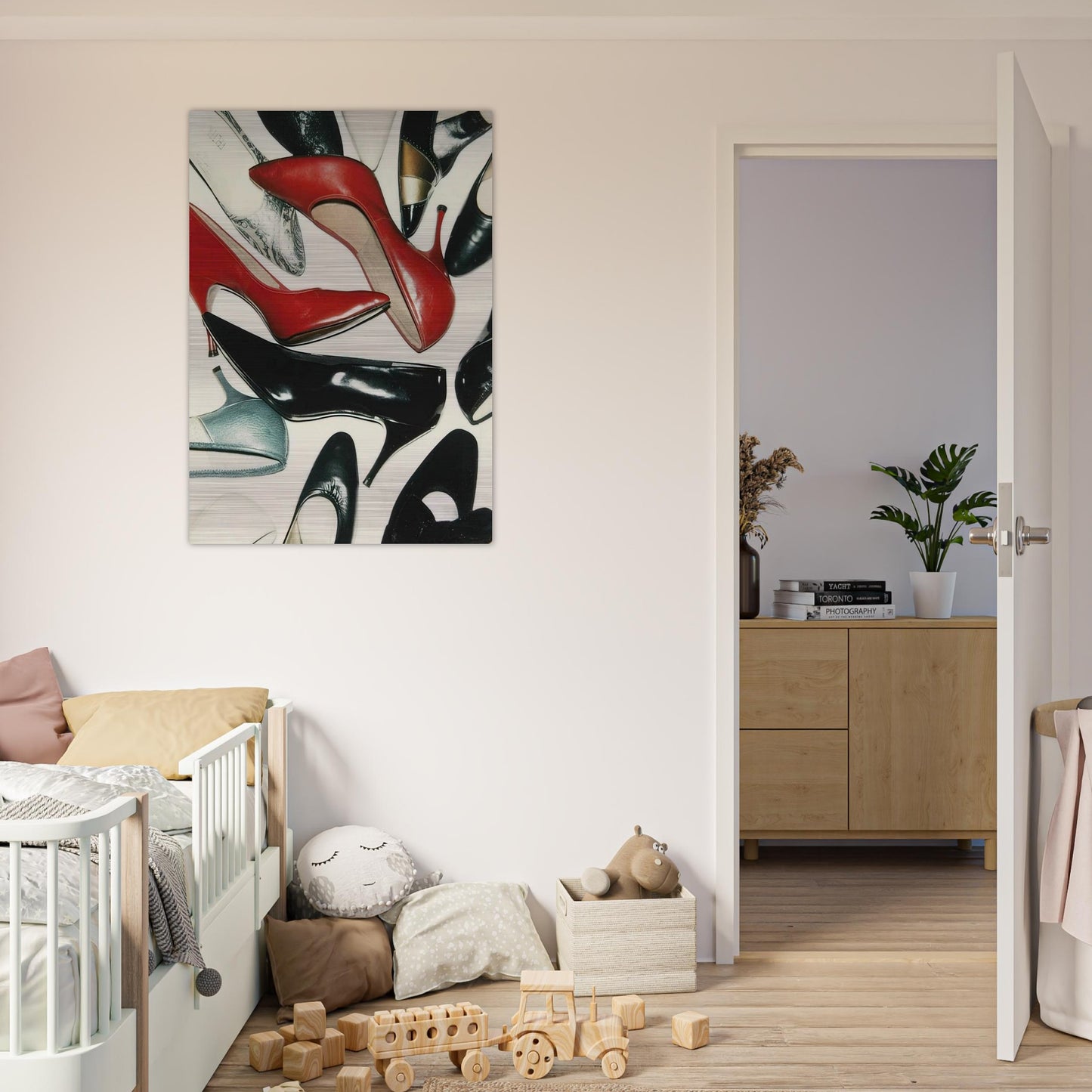 Shoes - Andy Warhol Brushed Aluminum Print - 70x100 cm / 28x40 inches | Andy Warhol Aluminum Print | Andy Warhol Prints